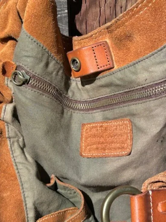 Lucky Brand Soft Suede Brown Boho Handbag - Picture 4 of 6